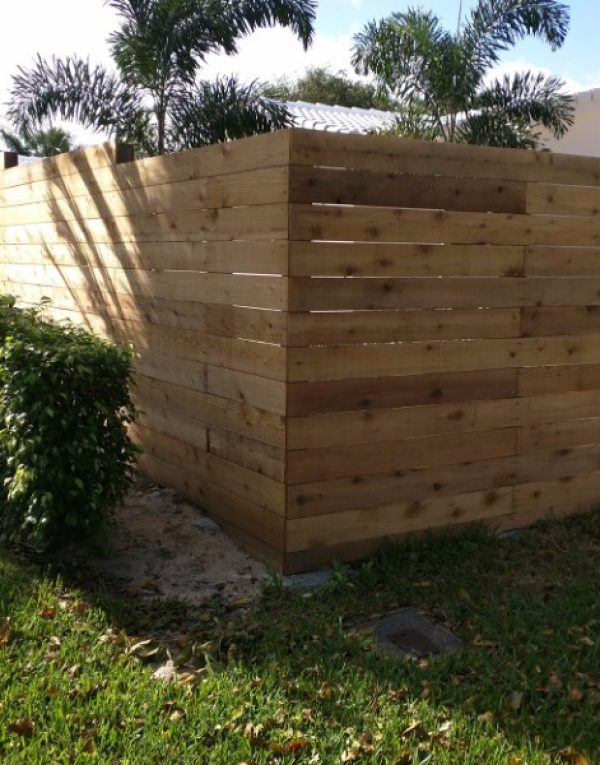 wood garden fence enclosure