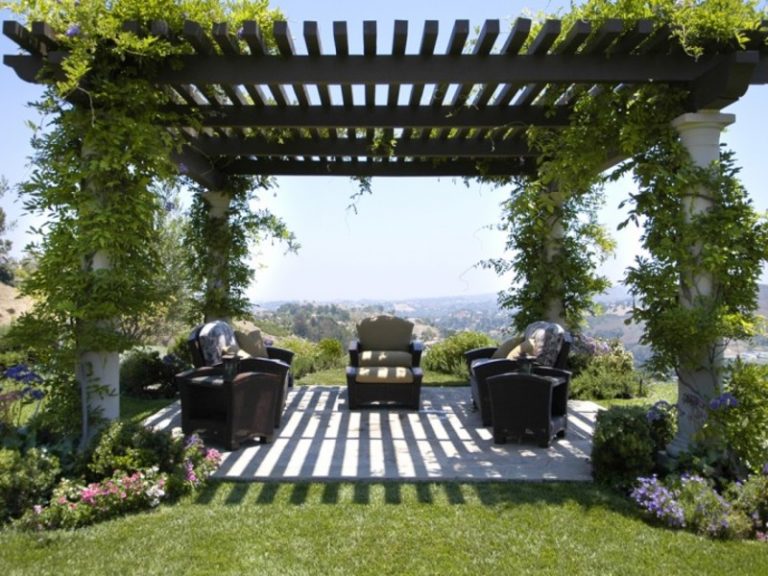 outdoor living with pergola